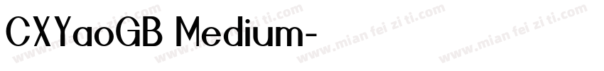 CXYaoGB Medium字体转换
